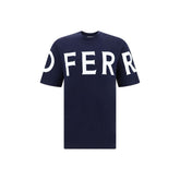 Ferragamo Blue Cotton T-Shirt